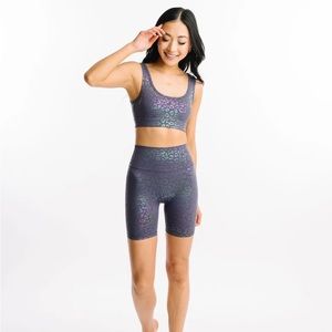 Navy Leopard Hustle Shorts 7"